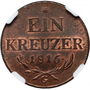 Austria, Francis I, Kreuzer 1816 G, Nagybánya