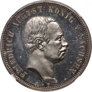 Germany, Saxony, Frederick Augustus III, 3 Mark 1910 E, Muldenhütten, PROOF