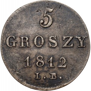 Księstwo Warszawskie, Fryderyk August I, 5 groszy 1812 IB, Warszawa