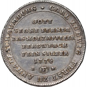 Germany, Anhalt-Bernburg-Schaumburg-Hoym, Carl Ludwig, 1/2 Ausbeutetaler 1774 BFN, Frankfurt