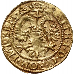 Nizozemí, Deventer, zlatý gulden bez data 1612-1619, s titulaturou Matthias