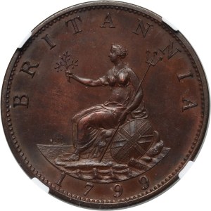 Great Britain, George III, 1/2 Penny 1799, Soho