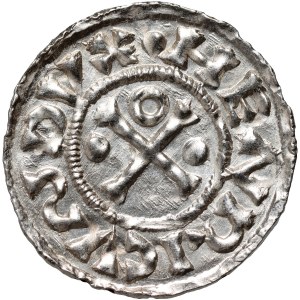 Germany, Bayern, Heinrich IV 1002-1009, Denar, Regensburg, mintmaster ECCO