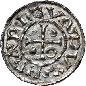 Germany, Bayern, Heinrich IV 1002-1009, Denar, Regensburg, mintmaster ECCO