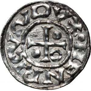 Germany, Bayern, Heinrich II der Zänker 985-995, Denar, Regensburg, mintmaster ECCIO