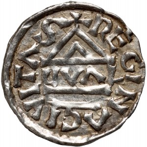 Germany, Bayern, Heinrich II der Zänker 985-995, Obol, Regensburg, mintmaster GVAL