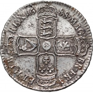 Great Britain, James II, Halfcrown 1688 QVARTO