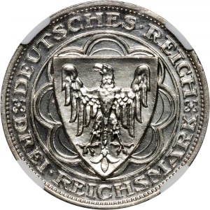 Germany, Weimar Republic, 3 Mark 1927 A, Berlin, Bremerhaven, Proof