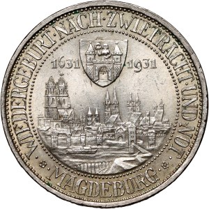 Germany, Weimar Republic, 3 Mark 1931 A, Magdeburg