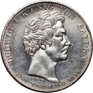 Germany, Bayern, Ludwig I, Thaler 1825, Munich, Coronation