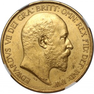 Great Britain, Edward VII, 5 Pounds 1902, London, Matte Proof