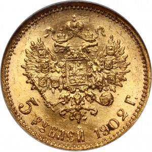 Russia, Nicholas II, 5 Roubles 1902 (АР), St. Petersburg