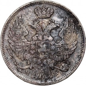 Russian partition, Nicholas I, 15 kopecks = 1 zloty 1837 MW, Warsaw