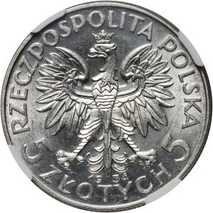 II RP, 5 zloty 1934, Warsaw, Head of a Woman