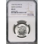 II RP, 5 zloty 1934, Warsaw, Head of a Woman