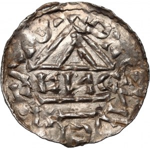 Germany, Bayern, Heinrich II 1002-1024, Denar, Regensburg, mintmaster ENC