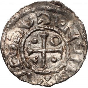 Germany, Bayern, Heinrich II 1002-1024, Denar, Regensburg, mintmaster ENC