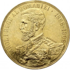 Romania, Carol I, 50 Lei 1906, Brussels