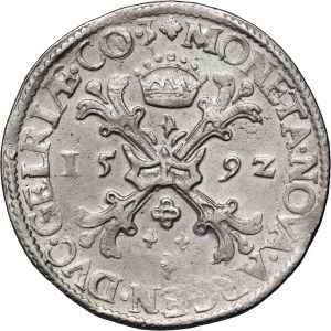 Netherlands, Gelderland, Philipp II, Thaler (Kruisrijksdaalder) 1592, Harderwijk