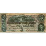 Confederate States of America, Richmond, 5 Dollars 17.02.1864, series D