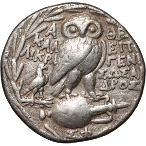 Greece, Attica, Tetradrachm, New Style, 125-124 BC, Athens