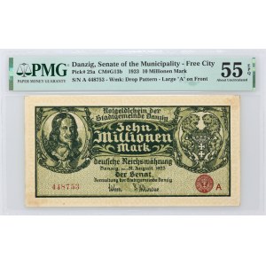 Wolne Miasto Gdańsk, 10000000 marek 31.08.1923, seria A