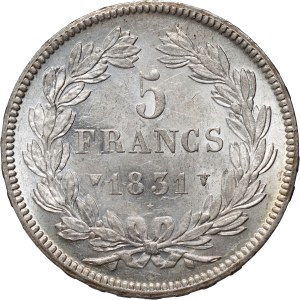 France, Louis Philippe I, 5 Francs 1834 W, Lille