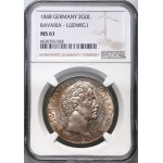 Germany, Bayern, Ludwig I, 2 Gulden 1848, Munich
