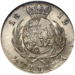 Księstwo Warszawskie, Fryderyk August I, 1/3 talara 1812 IB, Warszawa