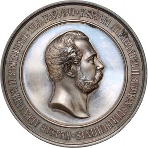 Rosja, Aleksander II, medal 1876, Fińska Wystawa Przemysłowa w Helsinkach