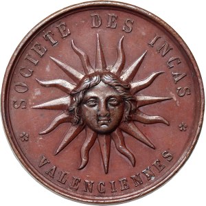 France, Token 1866, Inca Society, Valenciennes