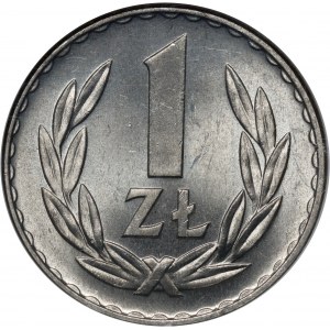 PRL, 1 złoty 1949, Warszawa, aluminium