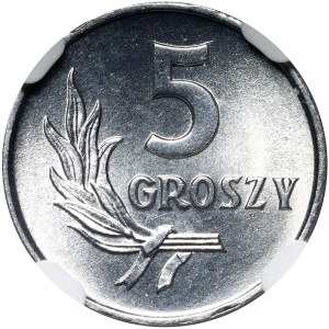 PRL, 5 pennies 1971, Warsaw