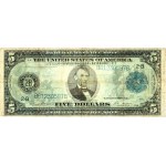 USA, Federal Reserve Note, New York, 5 Dollars 1914, series B