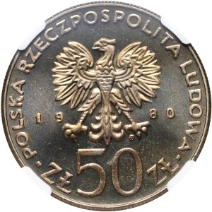 People's Republic of Poland, 50 zloty 1980, Boleslaw I the Brave, Prooflike