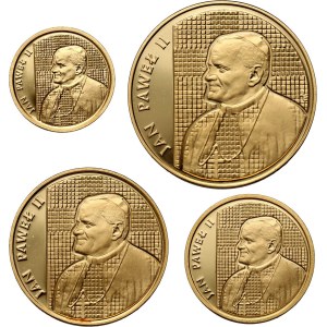 People's Republic of Poland, 1989 set of 4 coins, John Paul II, mirror stamp (Proof)