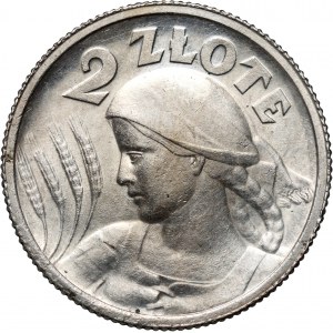 II RP, 2 gold 1924, Paris, Harvester