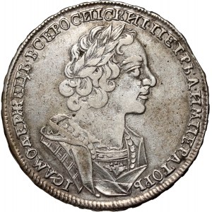 Rusko, Peter I., rubľ 1724, Krasnyj Dvor