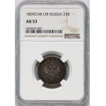 Russland, Alexander II, 25 Kopeken 1859 СПБ ФБ, St. Petersburg