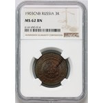 Russland, Nikolaus II., 3 Kopeken 1903 СПБ, St. Petersburg