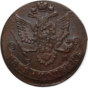 Rusko, Kateřina II, 5 kopějek 1782 EM, Jekatěrinburg