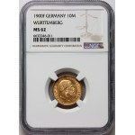 Germany, Wurttemberg, Wilhelm II, 10 Mark 1900 F, Stuttgart