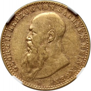 Germany, Saxe-Meiningen, Georg II, 10 Mark 1902 D, Munich