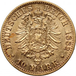 Germany, Reuss, Heinrich XIV, 10 Mark 1882 A, Berlin