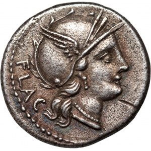 Roman Republic, L. Rutilius Flaccus, Denar, 77 BC, Rome