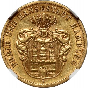 Germany, Hamburg, 10 Mark 1874 B, Hannover