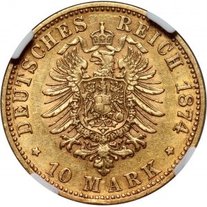 Germany, Hamburg, 10 Mark 1874 B, Hannover