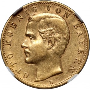Germany, Bavaria, Otto, 10 Mark 1893 D, Munich