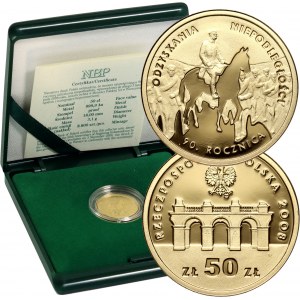 III RP, 50 złotych 2008, 90. Rocznica Odzyskania Niepodległości