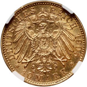 Germany, Bavaria, Otto, 10 Mark 1905 D, Munich